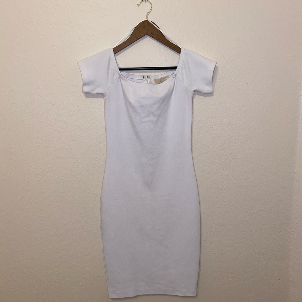 Michael Kors off shoulder body con dress